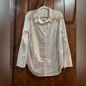 NWOT Full Sequin Blouse